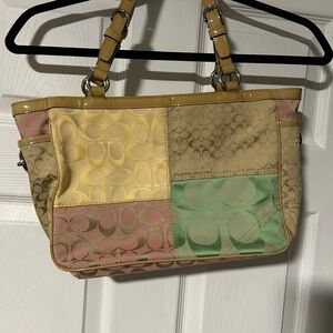 Coach Signature Patchwork Shoulder Bag